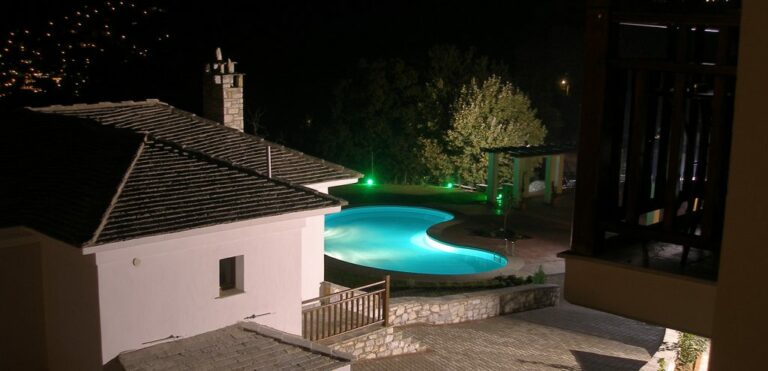 pelion-resort-hotel-garden-pool-at-night